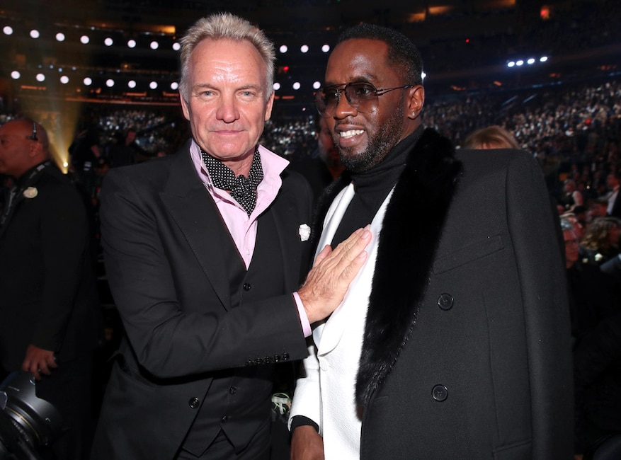 Sting, Sean 'Diddy' Combs, 2018 Grammy Awards, Candids